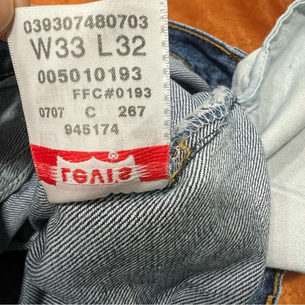 Vintage Levi's 501 Button Fly Blue Jeans 33x32 100% cotton 90s